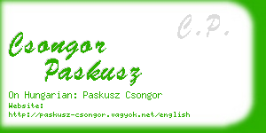 csongor paskusz business card